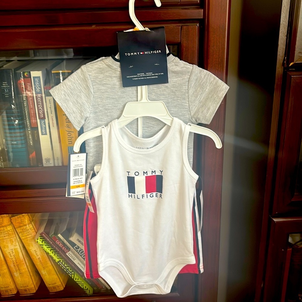 Kids 12 months  3 piece Tommy Hilfiger set, new with tags